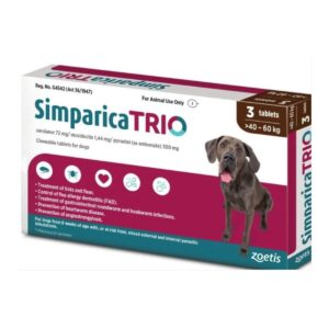Simparica Trio - Brown x 3 - 40.1KG - 60KG
