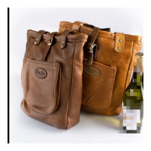 LEATHER WINEBAG - LIGHT BROWN