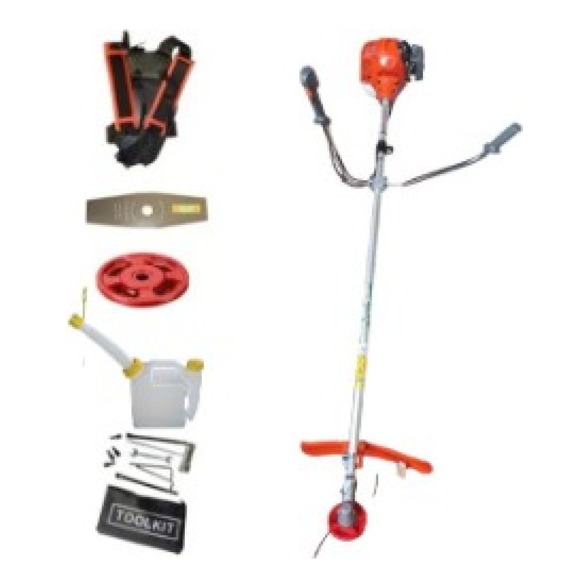 HUSKY 41.5CC 143R BRUSH CUTTER (ACCESSORIES INCL: HARNESS, ALLUMINIUM HEAD, 2 TOOTH BLADE, TOOLKIT, MIXING BOTTLE)