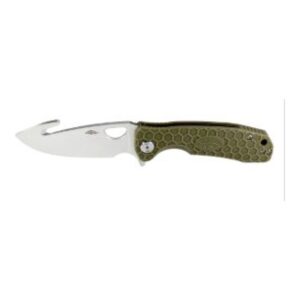 Honey badger Hook Knife (medium) Green